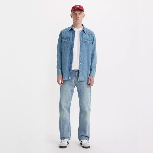 Levi's 569 Light Blue Straight Jeans - Picture 1 of 10